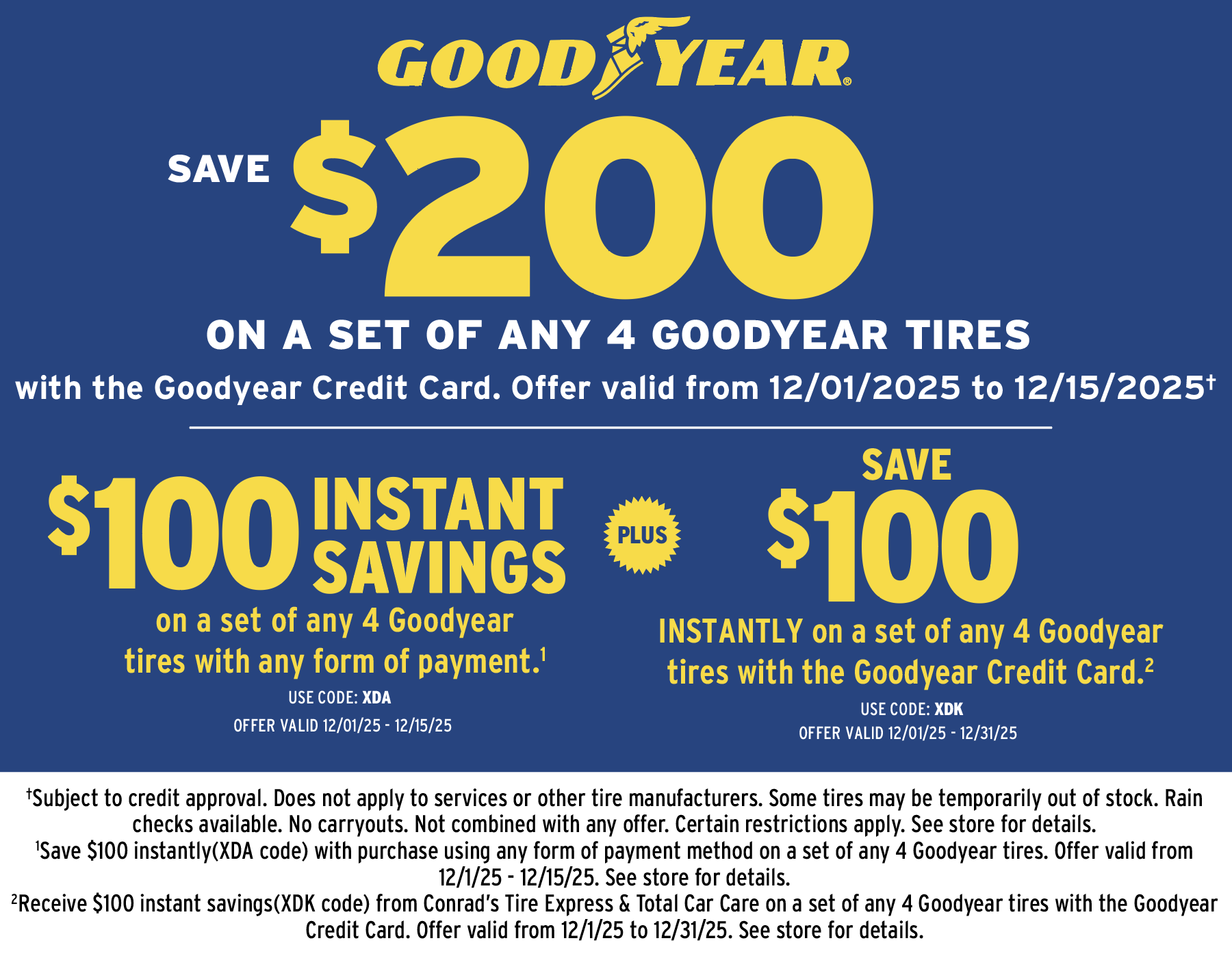 Goodyear December 2025 Rebate