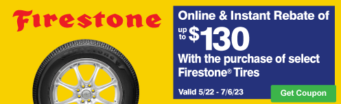 Firestone Up to $130 when using CFNA credit card