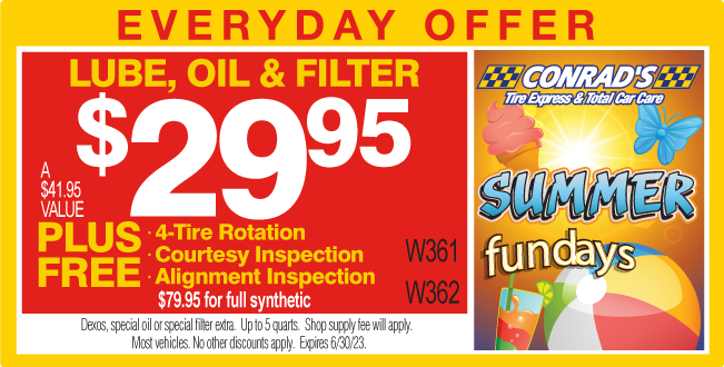 Lube, Oil & Filter Every day offer $29.95