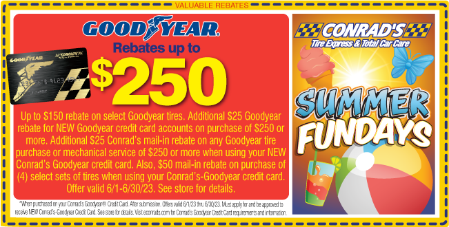 Goodyear Rebates Up To $250