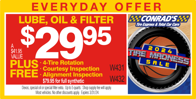 Lube, Oil & Filter Every day offer $29.95