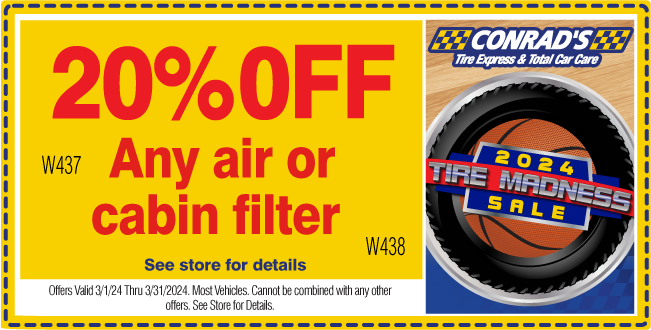 20% OFF ANY AIR OR CABIN FILTER