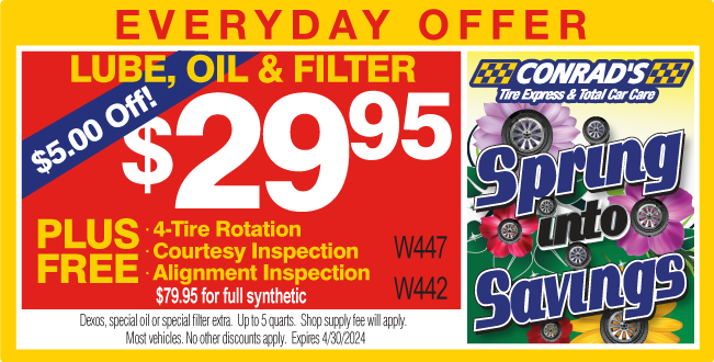 Lube, Oil & Filter Every day offer $29.95 with $5 Off