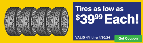 Tires as low as $39.99 Each!
