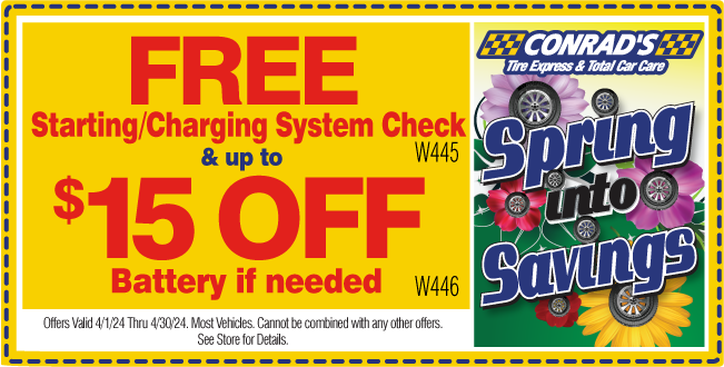 FREE Battery Inspection & up to $15 Off on Select Batteries