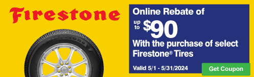 Firestone Up to $90 off when using CFNA credit card