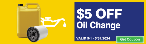 $5 Off any Oil Change (Synthetic or Conventional Oil)