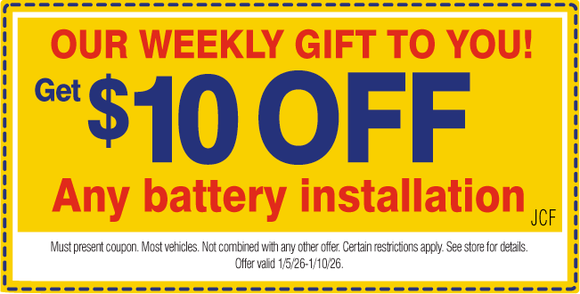 Weekly Winter Savings - Week 1: $10 Off Battery