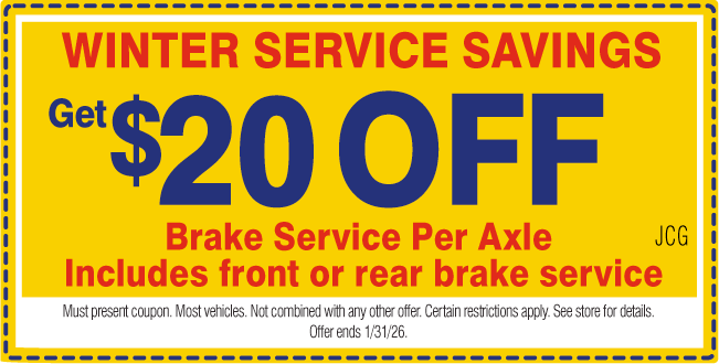 Weekly Winter Savings - $20 Off Brakes