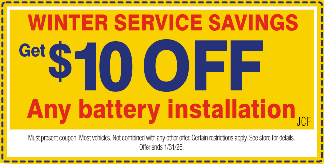 Weekly Winter Savings - $10 Off Battery