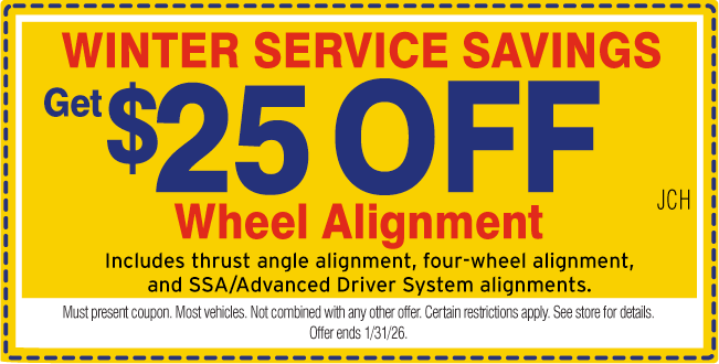 Weekly Winter Savings - $25 Off Alignment