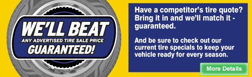 Lowest Tire Prices, Guaranteed!